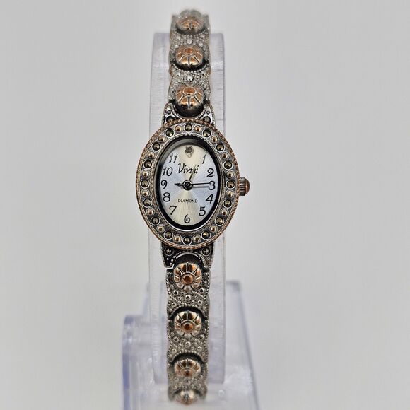 Vivani Women's Watch 19MM Gray Dial Multicolor Bracelet Band 7.5" New Battery - Picture 1 of 15
